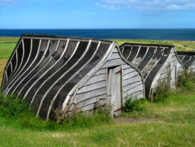 Boat Houses on Northumberland Beach